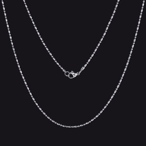 1.5MM Steel Slim Rope Chain Necklace Minimalist Jewelry