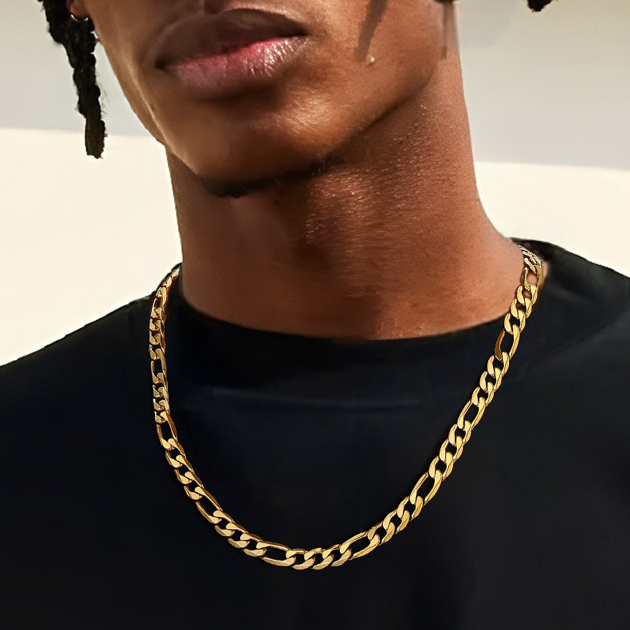 Figaro Link Chain Cuban Necklace for Men Women, 4/6/9/13 MM Width