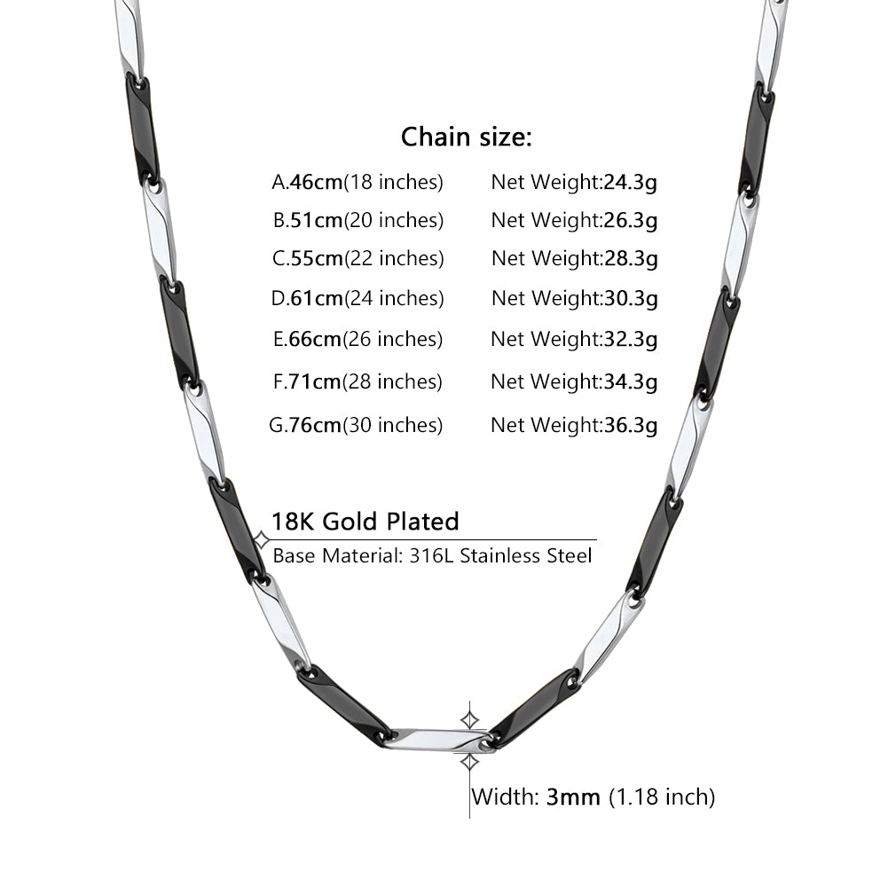 Flash Sale Bar Link Chain Necklace for Men
