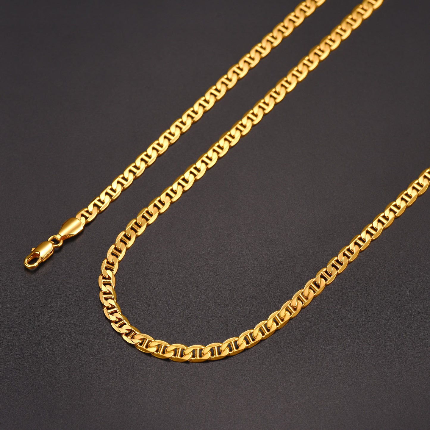 5MM Anchor Marine Chain Link Necklace for Men - FaithHeart Jewelry