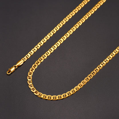 5MM Anchor Marine Chain Link Necklace for Men - FaithHeart Jewelry