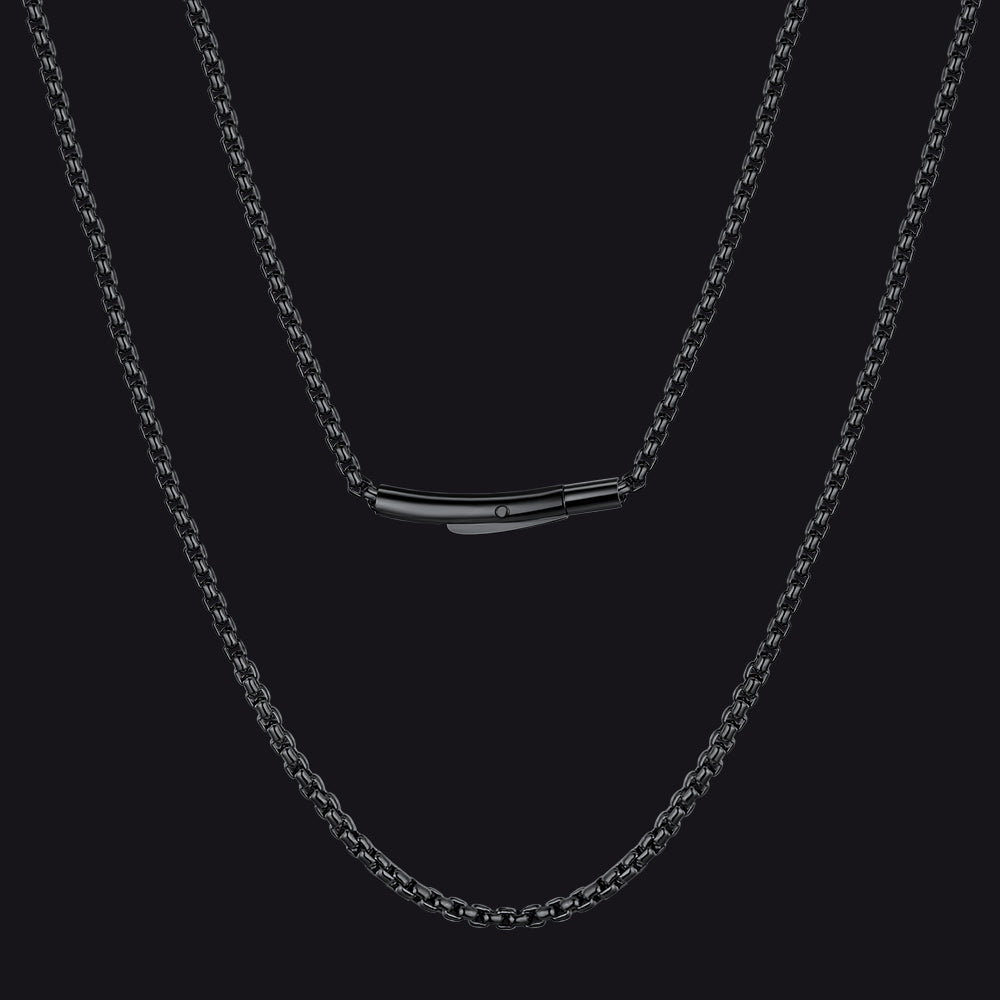 2mm Stainless Steel Rolo Cable Chain Necklace for Men Women