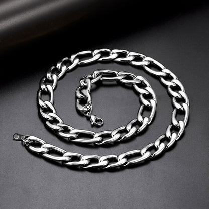 12mm Figaro Chain Necklace for Men for Men
