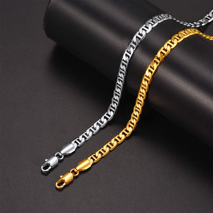 5MM Anchor Marine Chain Link Necklace for Men - FaithHeart Jewelry