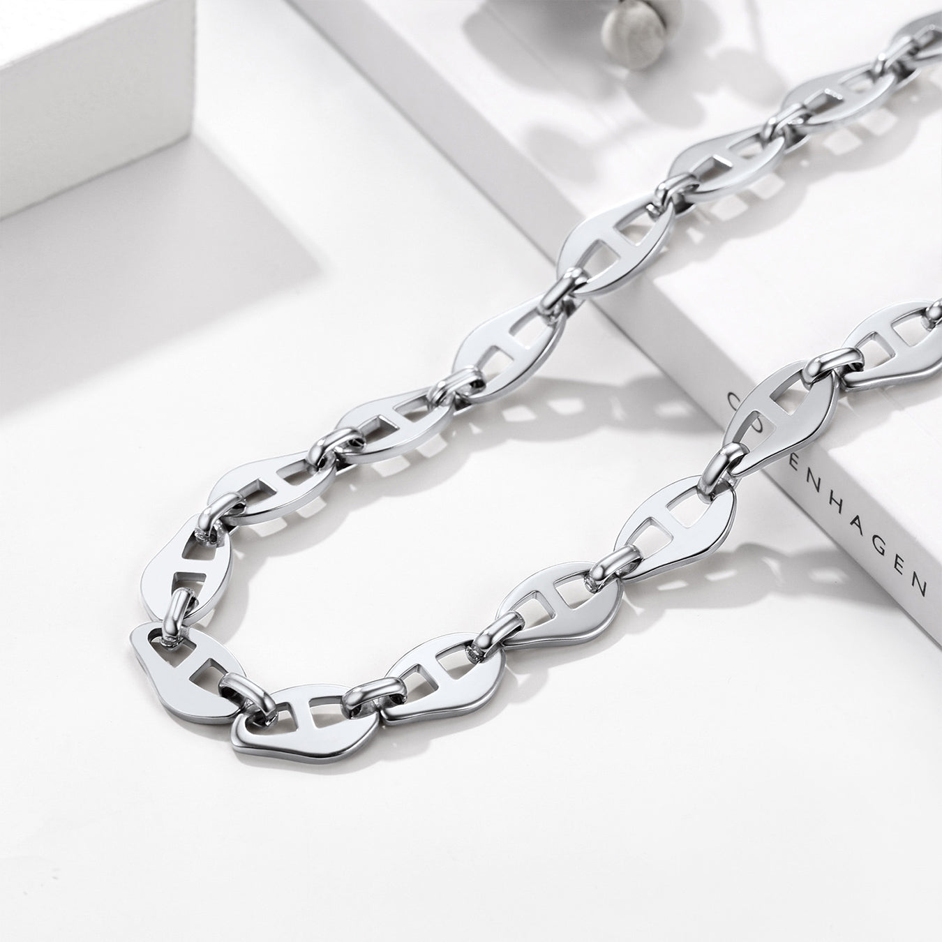 7.5MM Anchor Chain Link Choker Necklace for Men - FaithHeart Jewelry