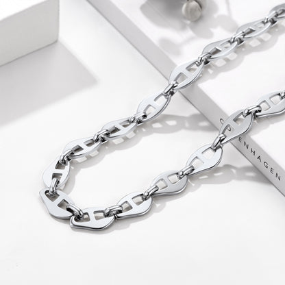 7.5MM Anchor Chain Link Choker Necklace for Men - FaithHeart Jewelry