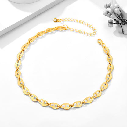 7.5MM Anchor Chain Link Choker Necklace for Men - FaithHeart Jewelry