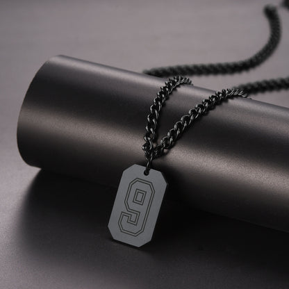  Custom Baseball Jersey Number Dog Tag Necklace for Sport Boys