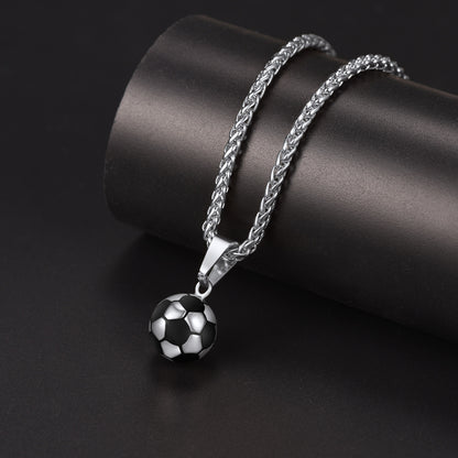 Soccer Football Necklace Sports Pendants for Men Ball Fans