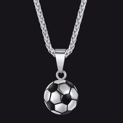 Soccer Football Necklace Sports Pendants for Men Ball Fans