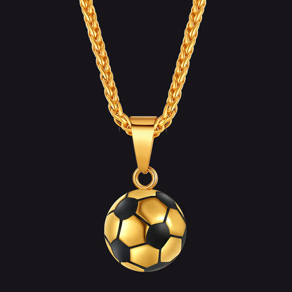 Soccer Football Necklace Sports Pendants for Men Ball Fans