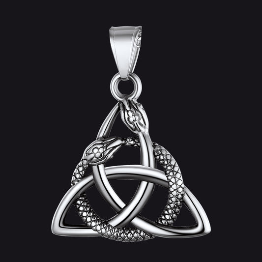 Celtic Trinity Knot Snake Pendant FaithHeart Jewelry