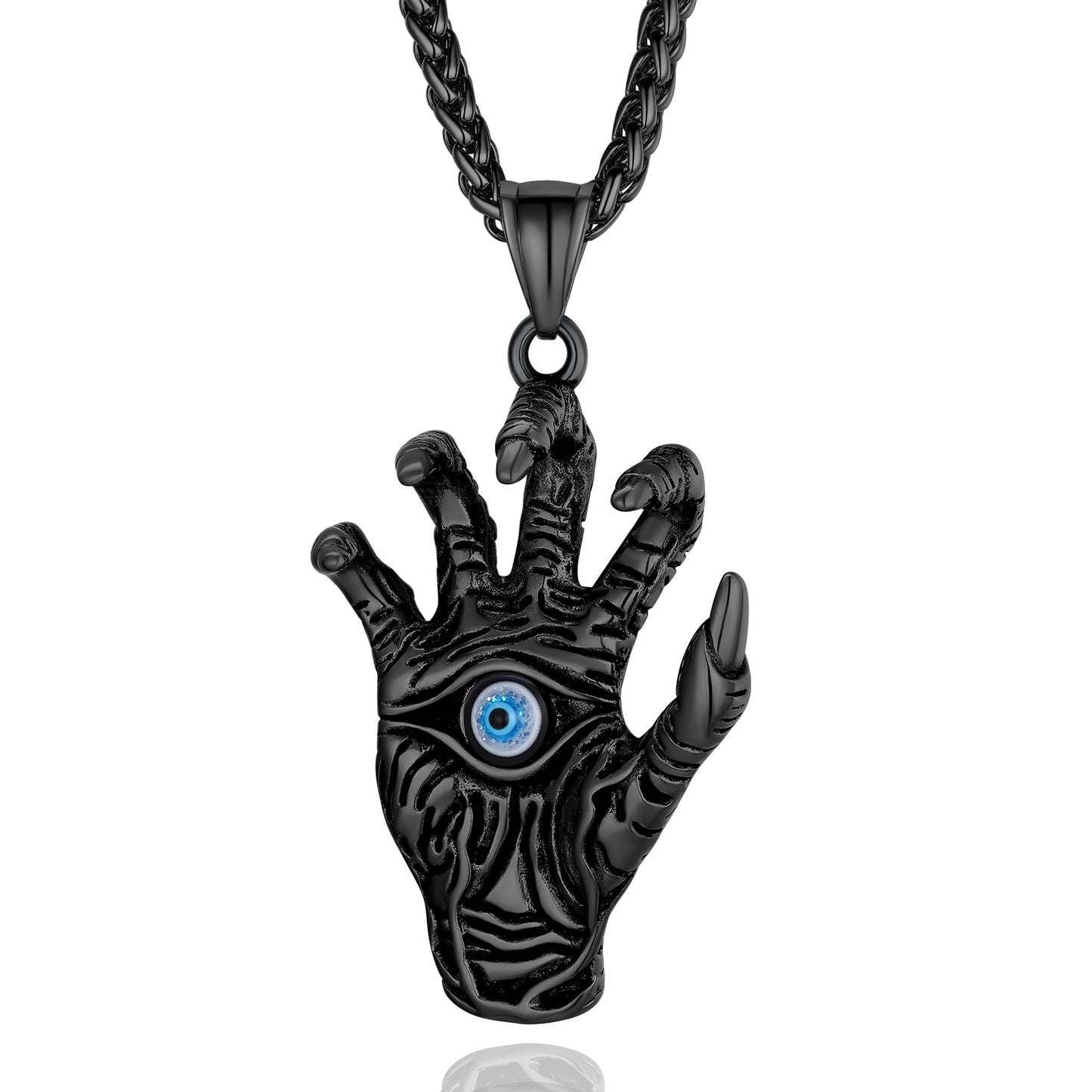 Dragon Claw Blue Evil Eye Pendant Necklace