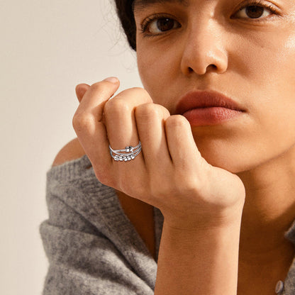 Giirl Wearing Anxiety Bead Ring