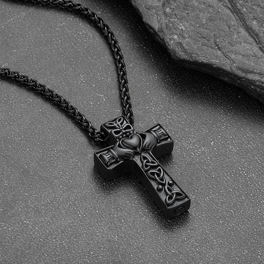 Celtic Knot Cross Urn Cremation Pendant Necklace