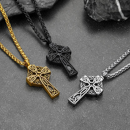 Celtic Knot Cross Urn Necklace for Ashes Cremation Jewelry