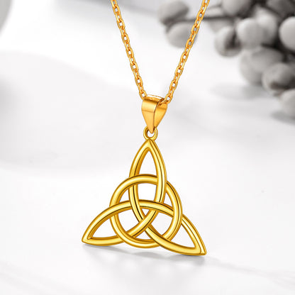 Sterling Silver Irish Celtic Trinity Knot Necklace for Women