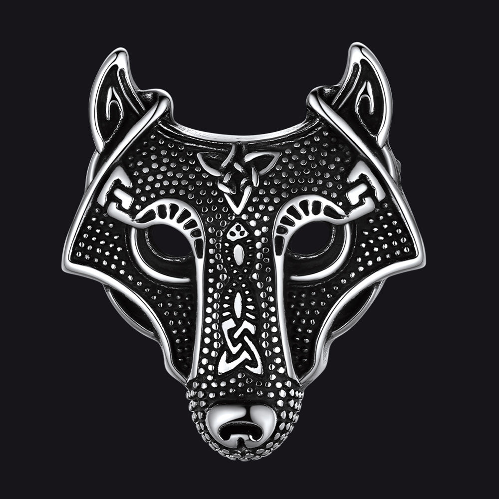 Viking Celtic Knot Wolf Brooch Pin Gifts for Menimg