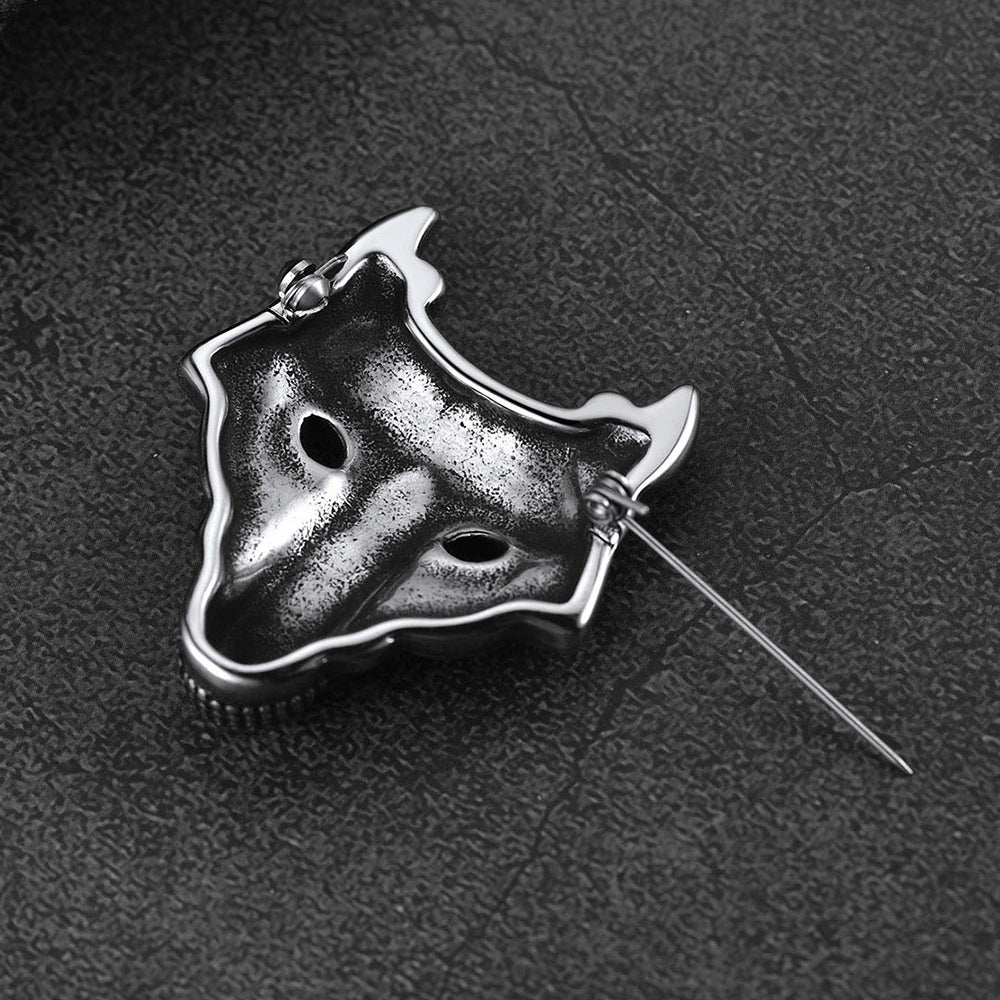 Viking Celtic Knot Wolf Brooch Pin Gifts for Men