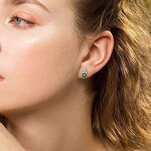 Sterling Silver Irish Celtic Knot Birthstone Stud Earrings for Women - FaithHeart Jewelry