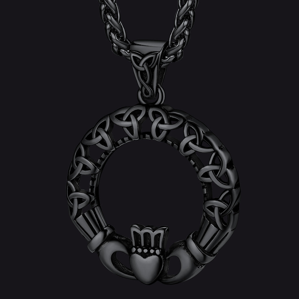 Celtic Knot Necklace Black