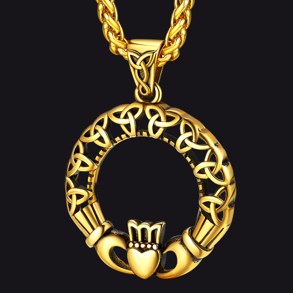 Celtic Knot Necklace Gold