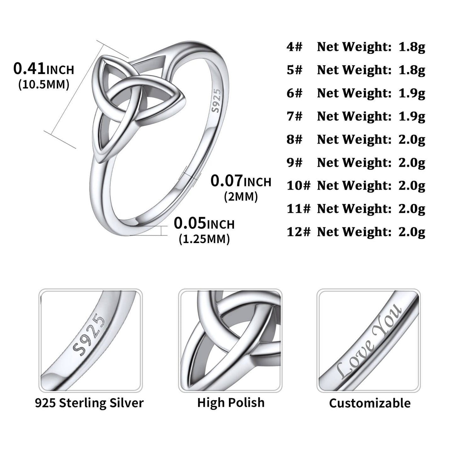 FaithHeart Sterling Silver Celtic Knot Ring - FaithHeart Jewelry