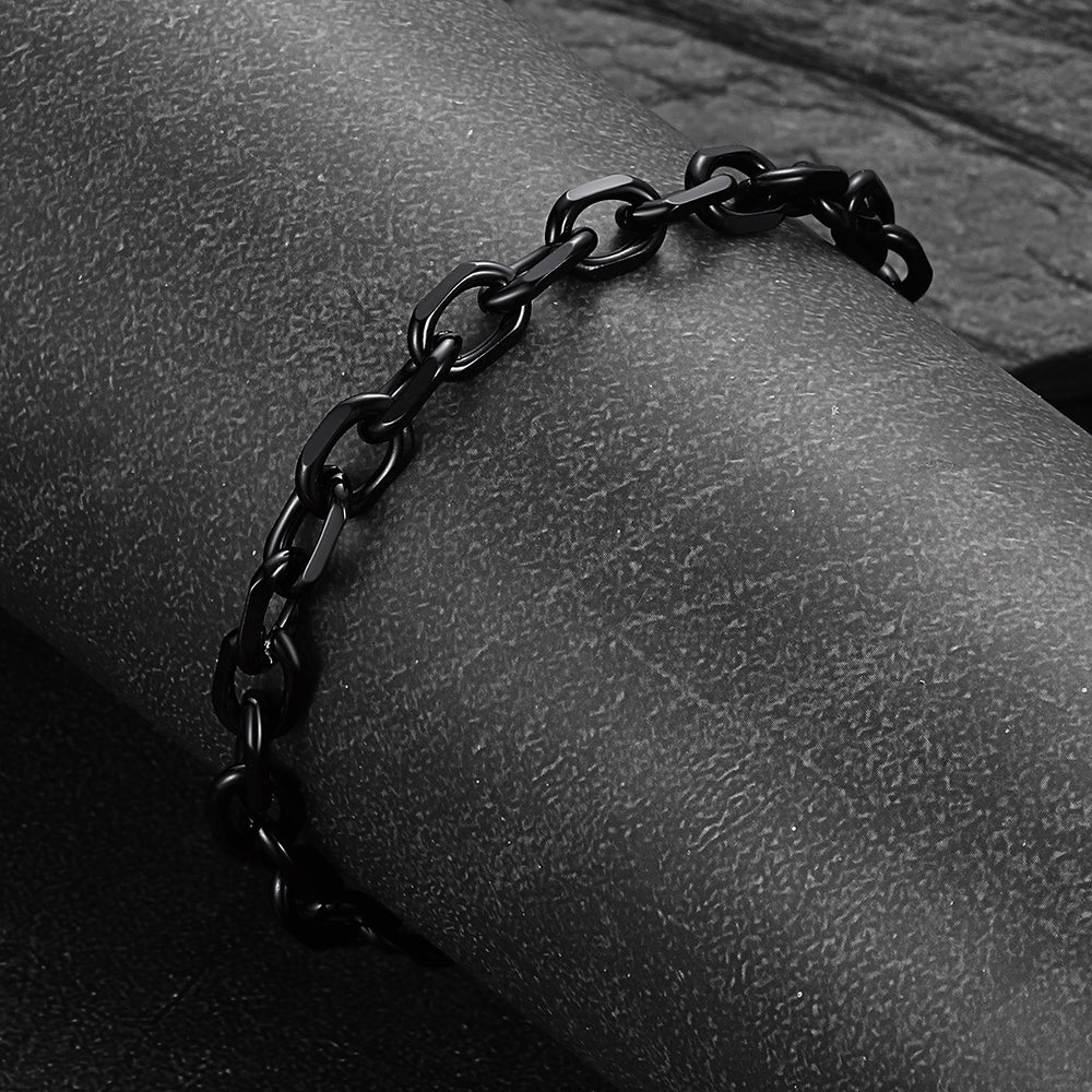 Cuban Chain Link Bracelet for Men Women 7mm/9mm/12mm Width