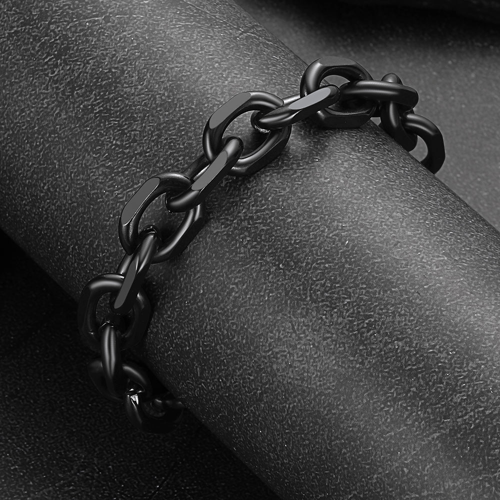 Cuban Chain Link Bracelet for Men Women 7mm/9mm/12mm Width