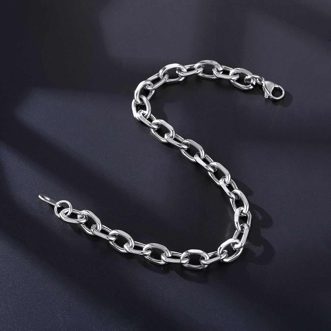 7mm/9mm/12mm Width Caban Chain Link Bracelet for Men Women