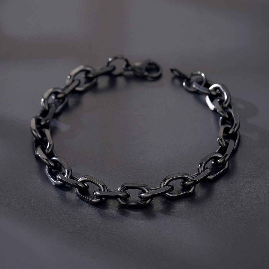 7mm/9mm/12mm Width Caban Chain Link Bracelet for Men Women