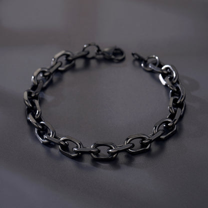 7mm/9mm/12mm Width Caban Chain Link Bracelet for Men Women