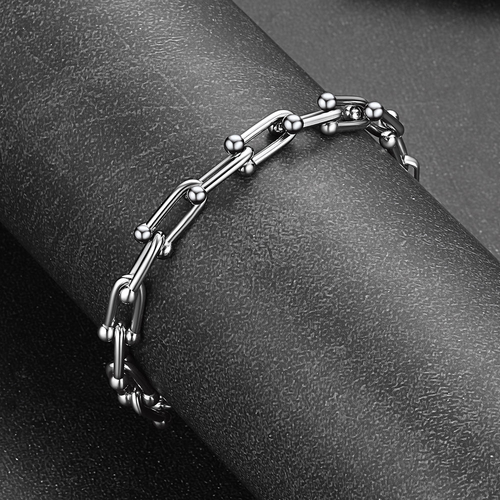 Minimalist Paperclip Link Chain Bracelet Anklet for Men Women 6MM Width