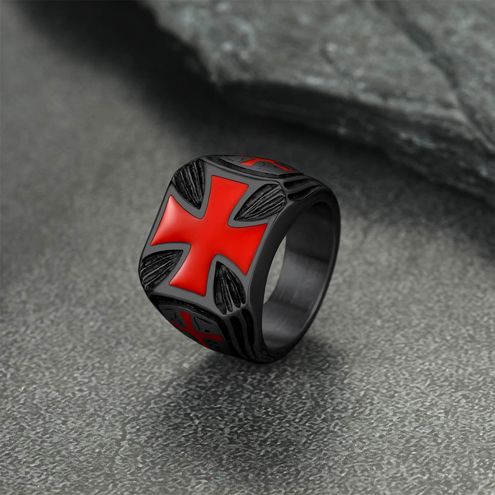 Christian Knights Templar Cross Ring