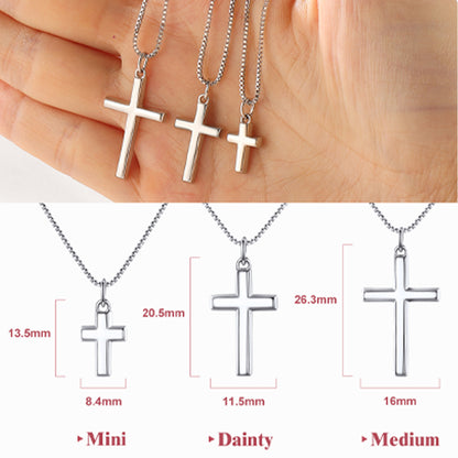 Christian Plain Cross Necklace Necklace for Men Women