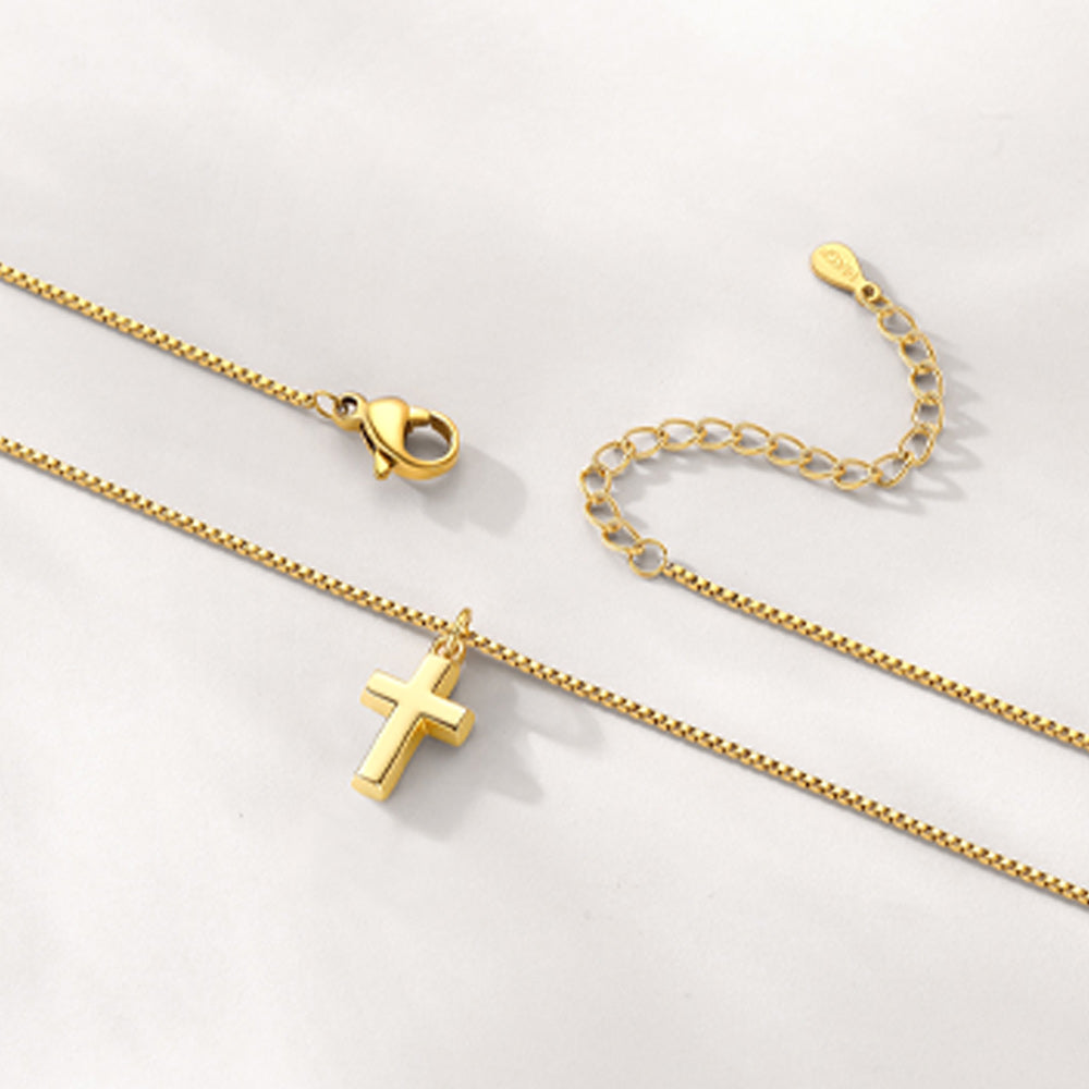 Christian Plain Cross Necklace Necklace for Men Women