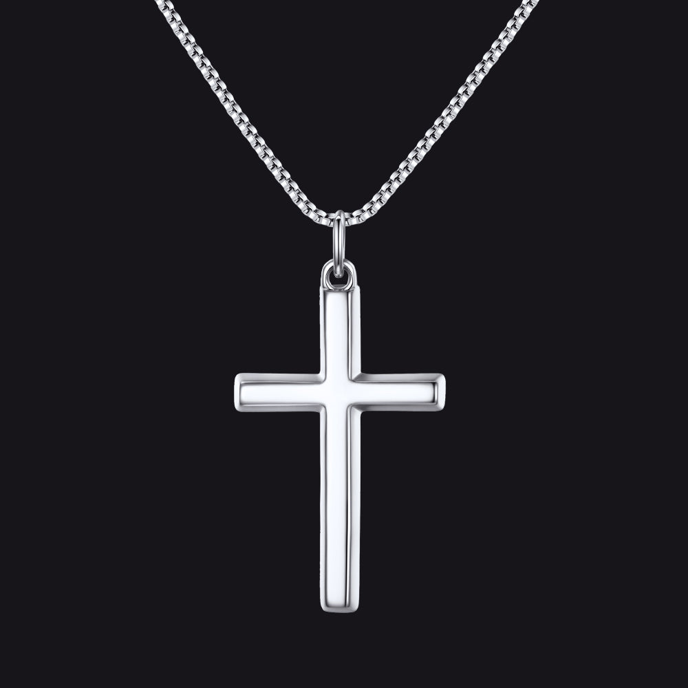 Christian Plain Cross Necklace Necklace for Men Women