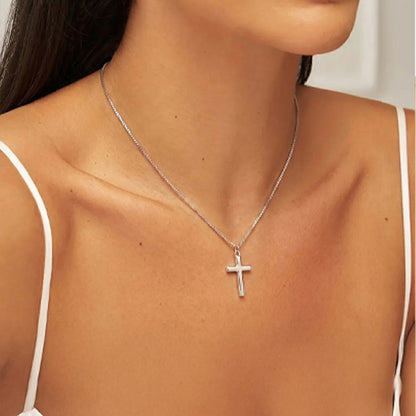 Christian Plain Cross Necklace Necklace for Men Women