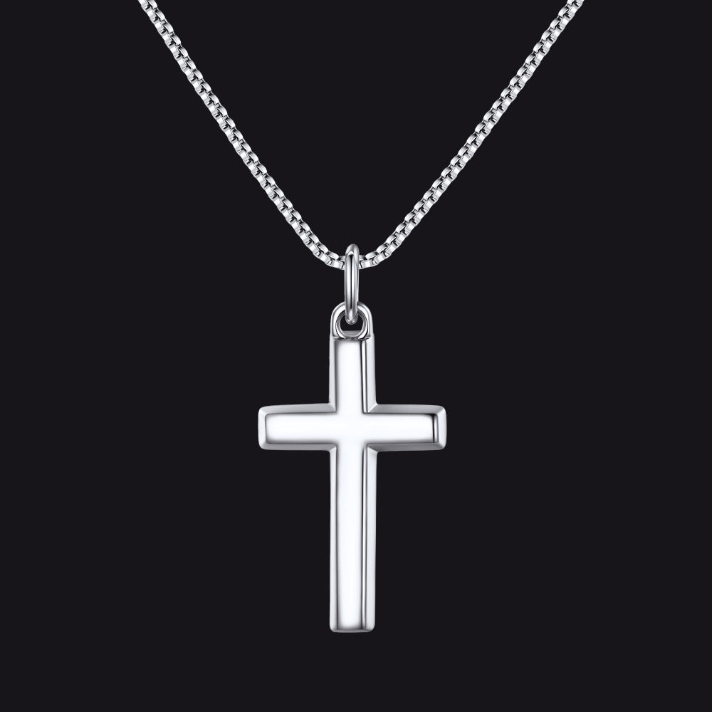 Christian Plain Cross Necklace Necklace for Men Women