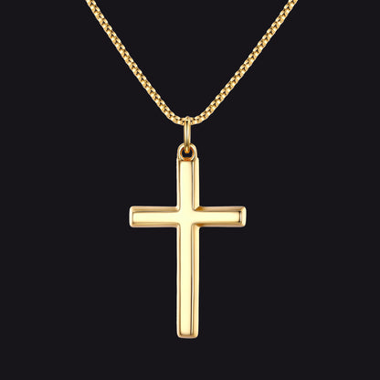 Christian Plain Cross Necklace Necklace for Men Women