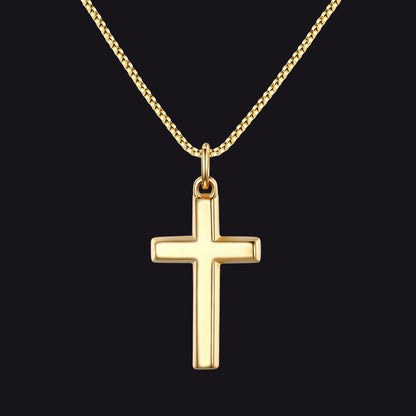 Christian Plain Cross Necklace Necklace for Men Women