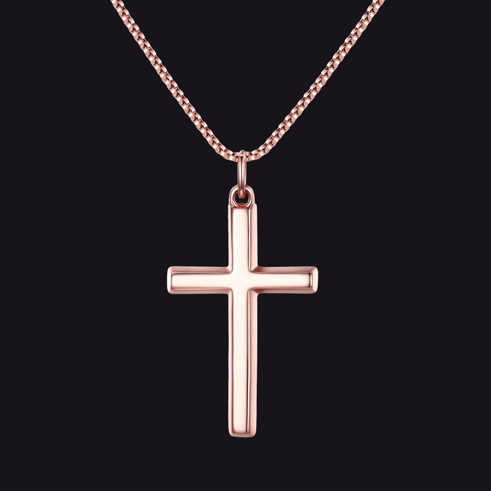 Christian Plain Cross Necklace Necklace for Men Women