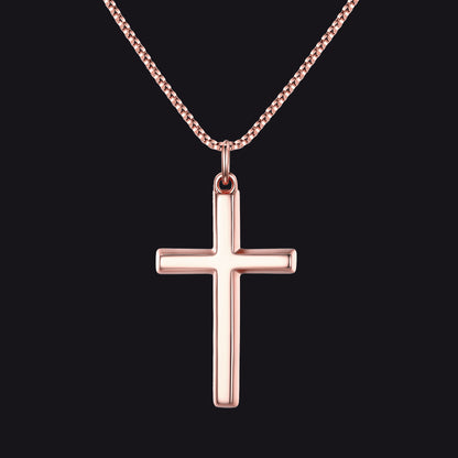 Christian Plain Cross Necklace Necklace for Men Women
