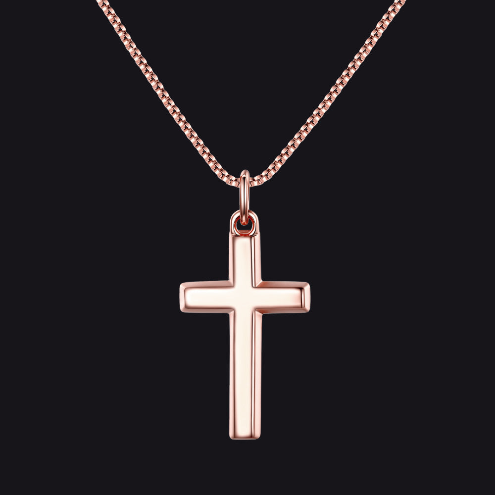 Christian Plain Cross Necklace Necklace for Men Women