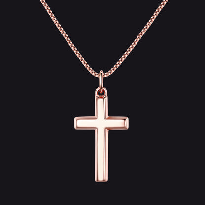 Christian Plain Cross Necklace Necklace for Men Women
