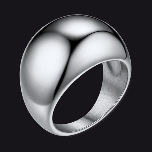 Chunky Dome Statement Rings for Men Women, 8/16/23mm Widthsimg