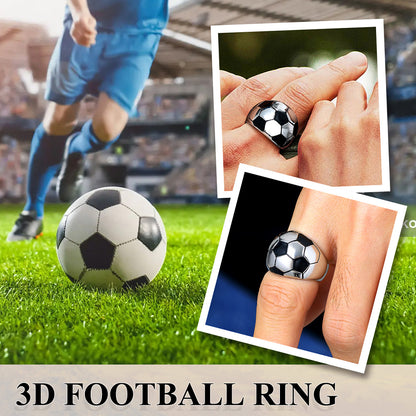 Sport Cool Football Ring Stainless Steel for Men Fans