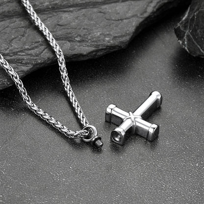 Cross Cremation Urn Necklace Customizable Urn Memorial Jewelry