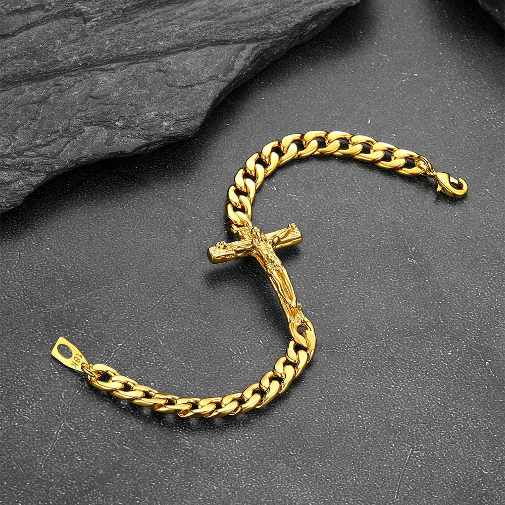 Cross Link Christian Bracelet for Men Women