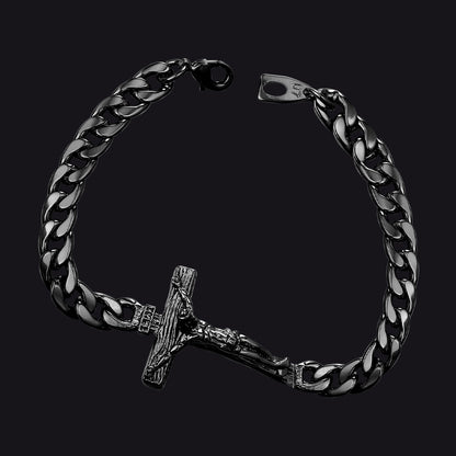 Cross Link Christian Bracelet for Men Women